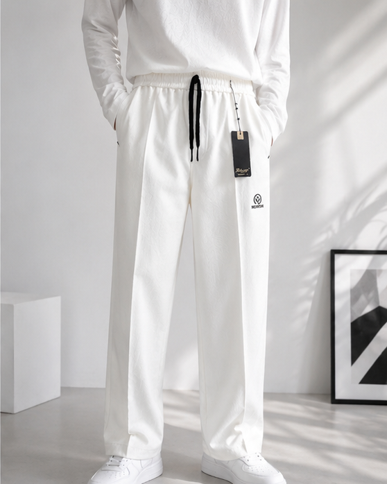 Premium White Waffle Korean Baggy Trouser