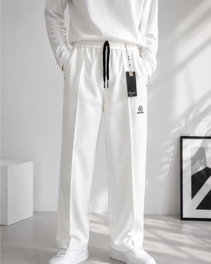 Premium White Waffle Korean Baggy Trouser